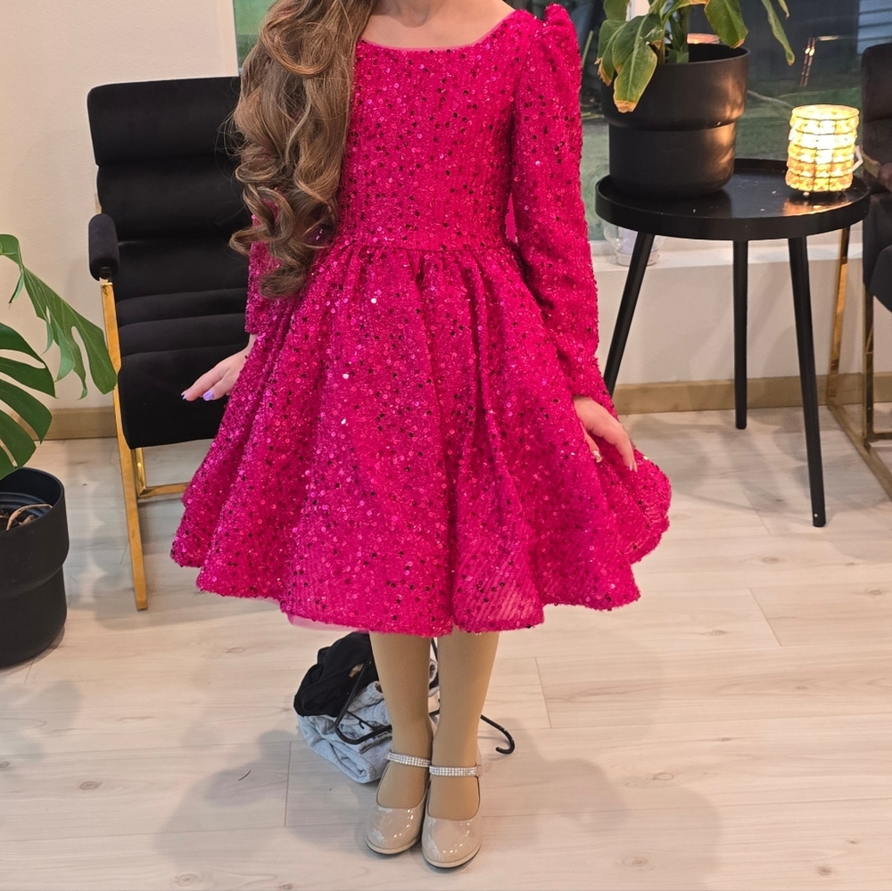 Hot Pink Sequin Dress